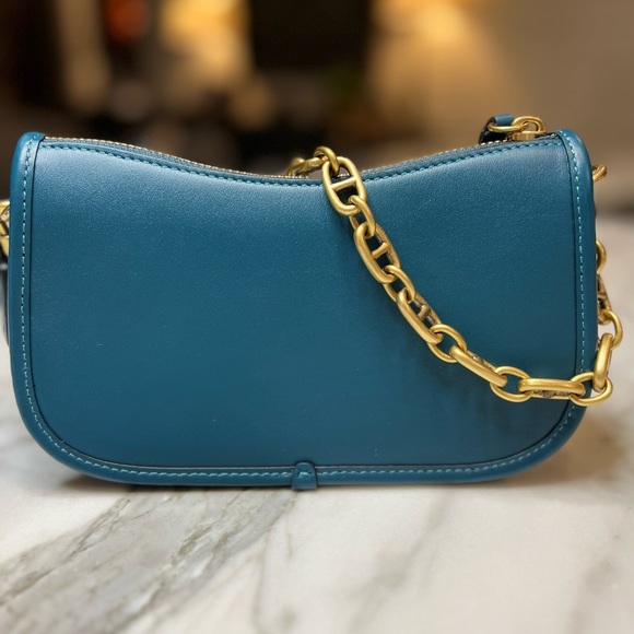 Coach Swinger C2643 plus Gold Coach Chain (2 straps) Coach Originals Blue - Picture 3 of 14
